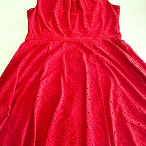 London Style Collection Sleeveless Red Dress